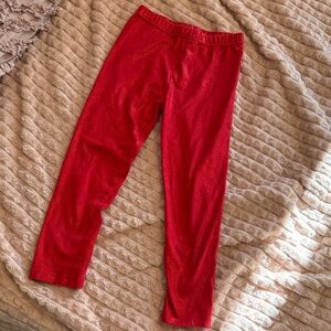 Holiday Time Bright Red Kids Leggings